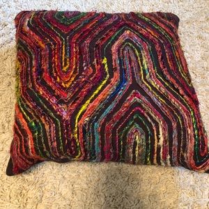 World Market multicolor throw pillow